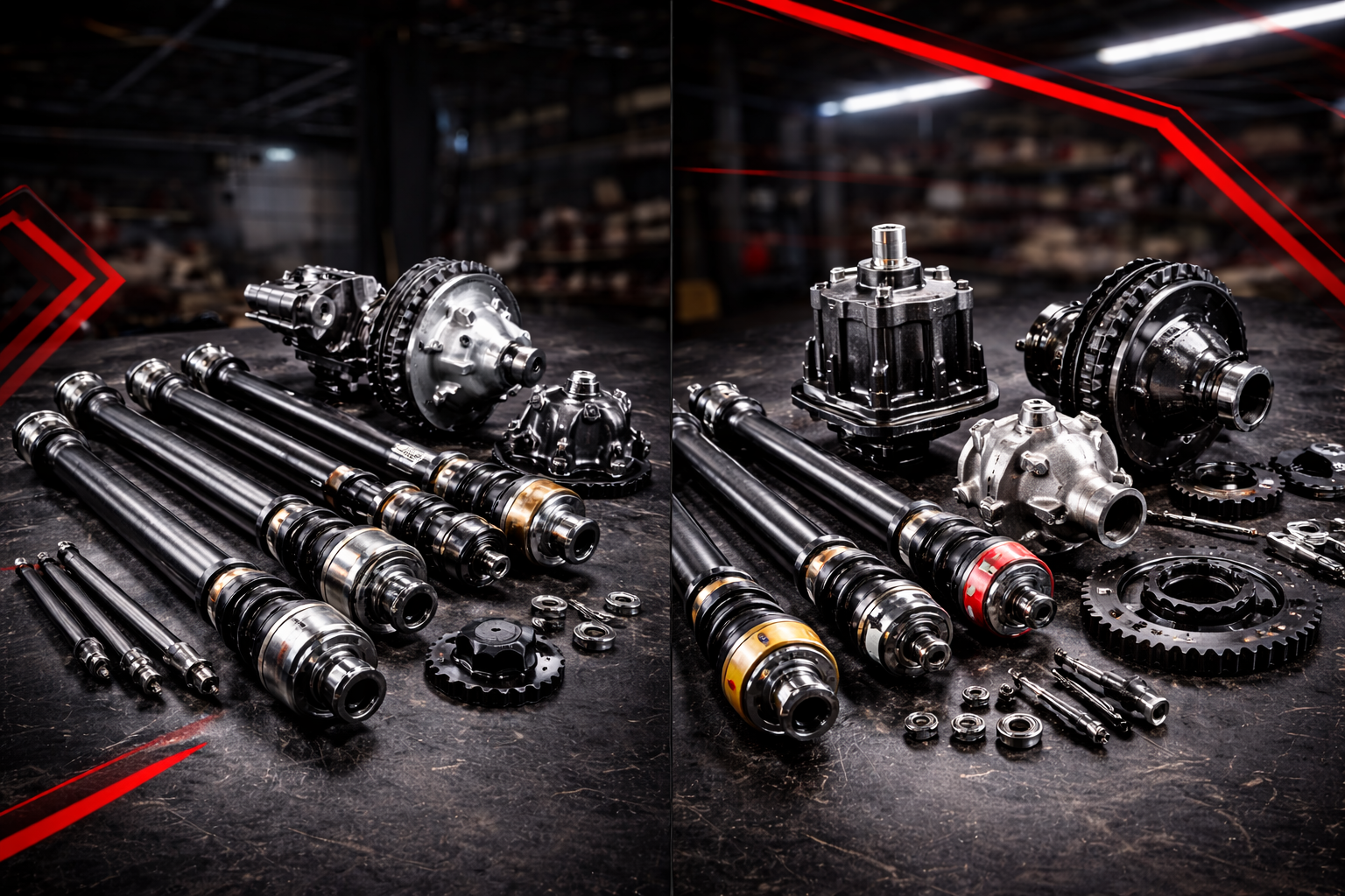 Arbres de transmission et différentiels